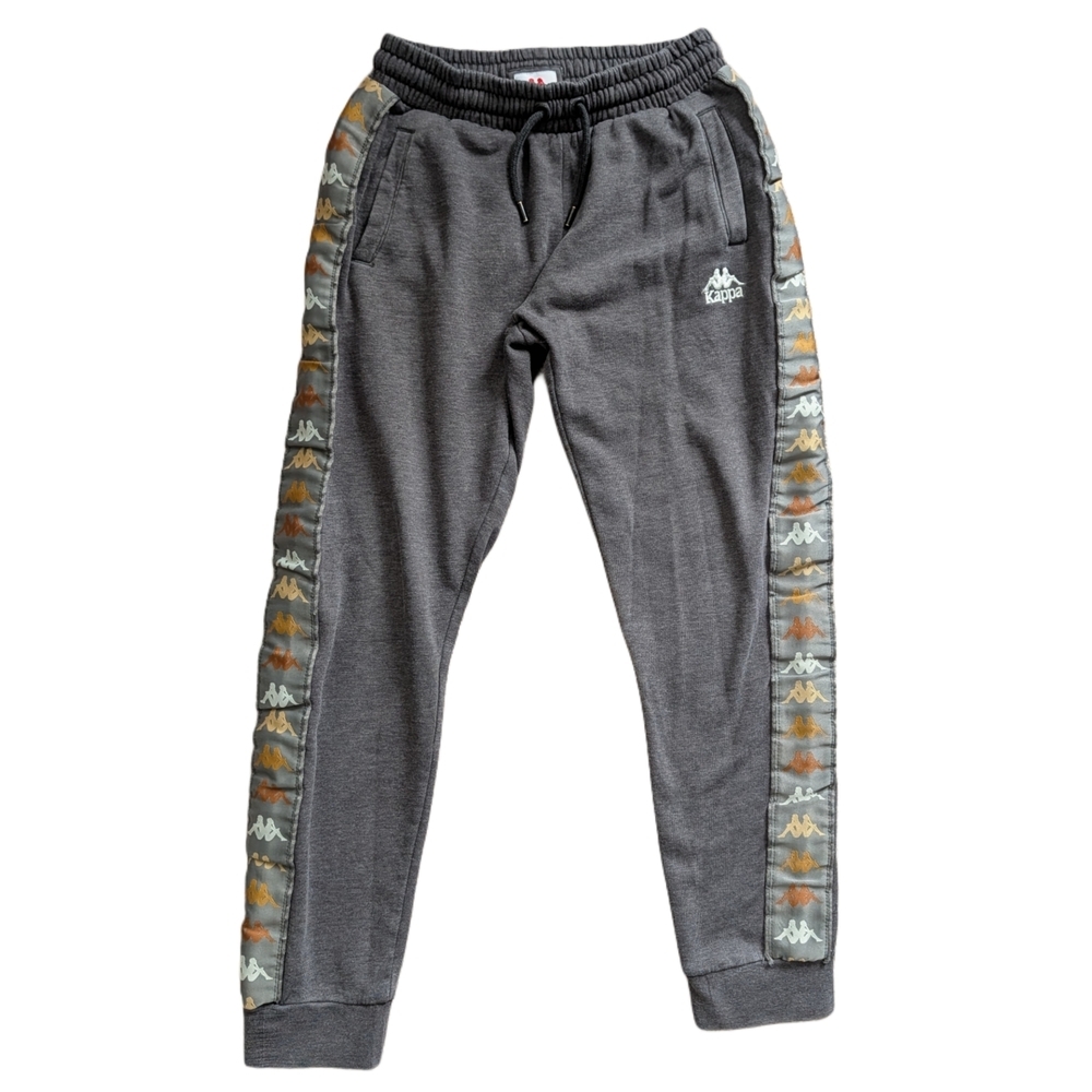 Kappa Grey Melange Winter White Logo Joggers Size Small